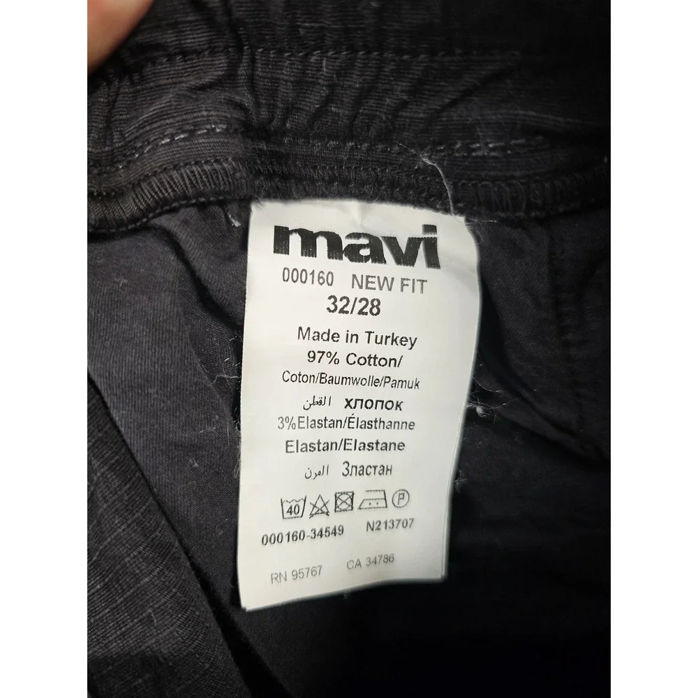 Mavi New Fit‎ Athletic Denim Cargo Joggers Mens 32x28 Black Utility Pants